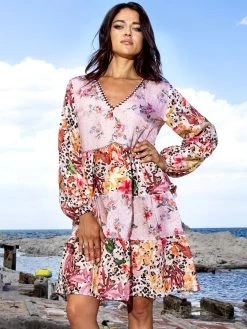 Seidenbatist Tunikakleid GINEVRA ROSA Von Laetitia Beachwear -Modische Unterwäsche kaftan rosa g133 laetitia 7 1