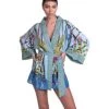 Kimono JUNGLE ATTITUDE Von Pin-Up Stars -Modische Unterwäsche kimono baumwolle jungle attitude blau pa110a pin up stars 3 2