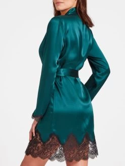 100% Seide Kimono TOI MON AMOUR Viele Farben Von Aubade -Modische Unterwäsche kimono gr n spitze seide toi mon amour qs65 emeraude aubade 3 1