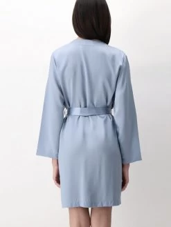 100% Seide Morgenmantel CLASSICO Von Luna Di Seta -Modische Unterwäsche kimono kurz seide vlst08009 arctic luna di seta 3 1 1 1