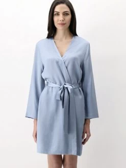 100% Seide Morgenmantel CLASSICO Von Luna Di Seta -Modische Unterwäsche kimono kurz seide vlst08009 arctic luna di seta 1