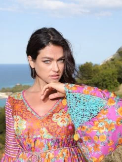 Seidenbatist Strandkleid NARCISO LILLA Von Laetitia Beachwear -Modische Unterwäsche kleid lila n141 lila laettia 12