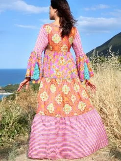 Seidenbatist Strandkleid NARCISO LILLA Von Laetitia Beachwear -Modische Unterwäsche kleid lila n141 lila laettia 8