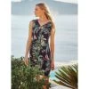 Viscose Strandkleid EXOTIC LEAVES Schwarz Grün Von Fürstenberg -Modische Unterwäsche kleid schwarz bunt245 30332 fuerstenberg