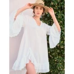 Tunikakleid Kurz BIANCO No. 3 Weiss Von Fiori Di Chiara