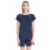 Modal Sommer-Schlafanzug WKND No. 18 Dunkelblau Von Verdiani -Modische Unterwäsche kurz pyjama 3923 dunkelblau verdiani woman