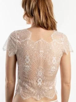 Spitze Kurzarm Top Von Prelude Milano -Modische Unterwäsche kurzarm top spitze yl277 yl277.alb 2 prelude milano 1