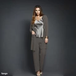 Baumwollmix Morgenmantel CASUAL Warm Von Gattina 12 Baumwollmix Morgenmantel CASUAL Warm Von Gattina -Modische Unterwäsche kuschel baumwolle kollektion gattina fango