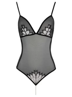 Kyoto Perlenstring-Body Schwarz Von Bracli -Modische Unterwäsche kyoto body bracli schwarz 1