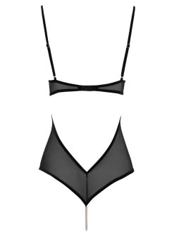 Kyoto Perlenstring-Body Schwarz Von Bracli -Modische Unterwäsche kyoto body bracli schwarz 2