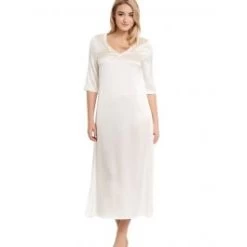 Seide Langarm Nachtkleid SEDUZIONE DI SETA Von Gattina