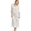Seide Langarm Nachtkleid SEDUZIONE DI SETA Satin Von Gattina -Modische Unterwäsche langarm nachtkleid satin seide silber 381437 seduzione di seta gattina 1 2 1