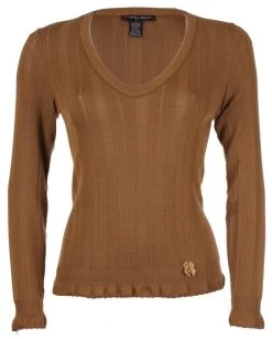 Merinowolle Seide LANGARM SHIRT Breite Rippe Von Artimaglia -Modische Unterwäsche langarm shirt wolle seide 76404 cognac artimaglia 1