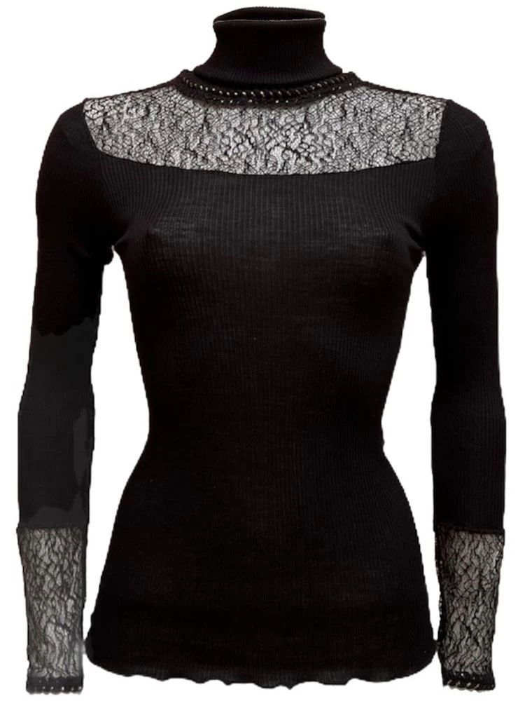 Merinowolle-Seide ROLLKRAGEN SHIRT Gerippt Von Artimaglia 4 Merinowolle-Seide ROLLKRAGEN SHIRT Gerippt Von Artimaglia – Bild 2