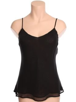 Seidentop 100% Seide FIDJI MOUSSELIN Uni Marjolaine -Modische Unterwäsche marjolaine seide top fidji 2fid4001 schwarz 1 1