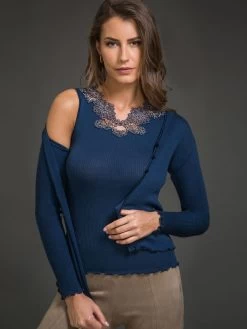 Merinowolle-Seide TOP Gerippt Von Artimaglia -Modische Unterwäsche merino wolle seide gerippt shirt 20505 43804 atlantico artimaglia 1