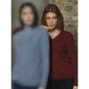 Merinowolle-Seide LANGARM SHIRT Breite Rippe Rot Von Oscalito -Modische Unterwäsche merino wolle seide pullover 5892 rot oscalito