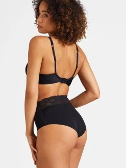 Hoher Slip SWEETESSENCE IK Laser Cut Von Aubade -Modische Unterwäsche microfaser dessous ik24 noir 4 sweetessence aubade 1