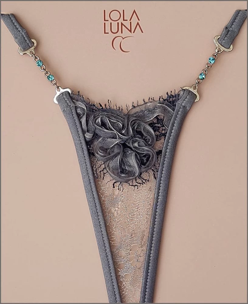 Mikrostring LAHAINA MICRO Grau Silber Von Lola Luna 5 Mikrostring LAHAINA MICRO Grau Silber Von Lola Luna – Bild 3