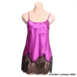 100% Seide Mini Combinette CHANTAGE Kurz Mit Spitze Von Marjolaine