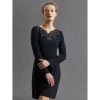 Modal Langarm Nachtkleid BLACK Schwarz Von Fürstenberg -Modische Unterwäsche modal sleepshirt 50305577 schwarz fuerstenberg