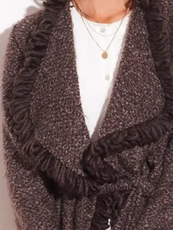 Morgenmantel KUSCHEL MOHAIR Braun Von Chiara Fiorini -Modische Unterwäsche mohair cardigan g0627 braun chiara fiorini 2