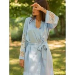 100% Seide Morgenmantel Lang MARJOLIE No. 6 Von Marjolaine