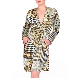 Kimono 100% Seide KIR ROYAL Schwarz-gold Von Eva B. Bitzer 3 Kimono 100% Seide KIR ROYAL Schwarz-gold Von Eva B. Bitzer