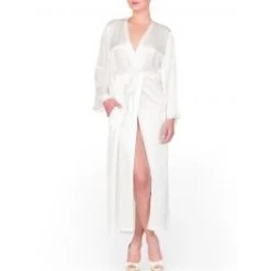 100% Seide Morgenmantel LAURIAN Lang Von Marjolaine