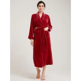 Seide-Viscose Samt Morgenmantel Lang DANIELA Elegant Von Vivis 3 Seide-Viscose Samt Morgenmantel Lang DANIELA Elegant Von Vivis