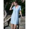 Modal Nachthemd SUMMER CIELO No. 2 Himmelblau Von Chiara Fiorini -Modische Unterwäsche nachthemd hellblau cfl2207 chiara fiorini