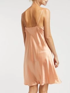 100% Seide Nachthemd CAROLINE Klassisch Von Vivis -Modische Unterwäsche nachthemd seide caroline v00003 salmone vivis 2 1 2 1