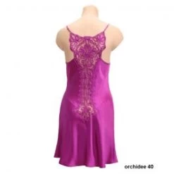 Seidennachthemd 100% Seide SOIE UNIE "177" Uni Von Marjolaine