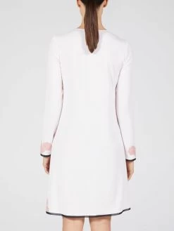 Modal Langarm Nachtkleid ANGEL No. 2 Zart-rosé Von Verdiani 9 Modal Langarm Nachtkleid ANGEL No. 2 Zart-rosé Von Verdiani -Modische Unterwäsche nachtkleid modal knielang weiss 4606 verdiani donna 2