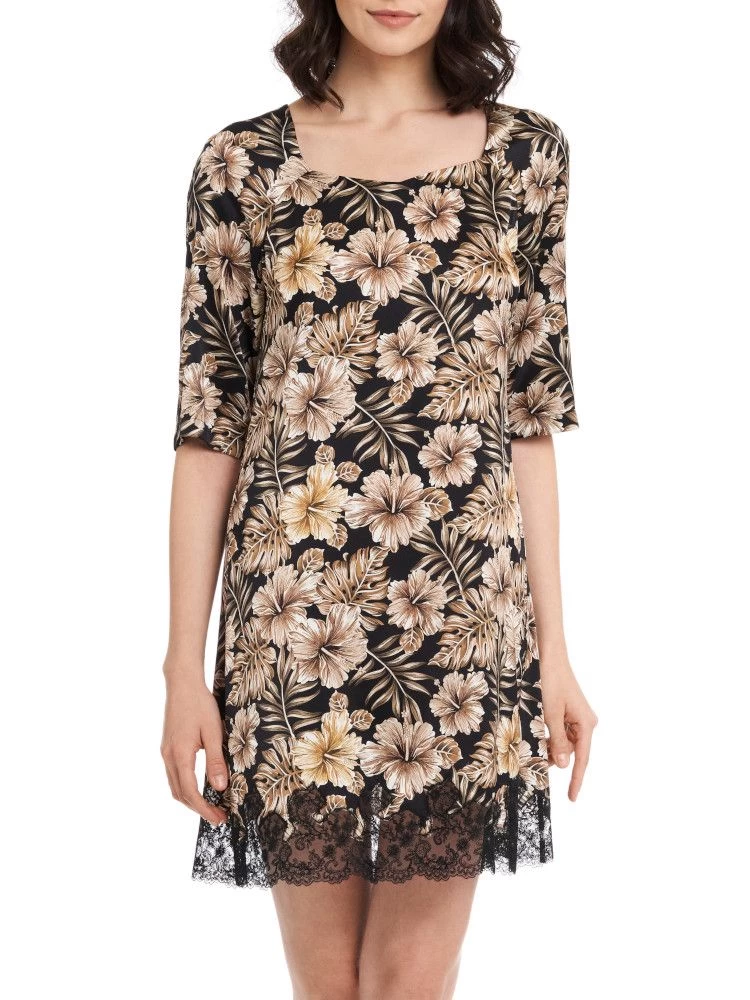 Seide Halbarm-Nachtkleid JOANNA Mit Spitze Von GATTINA 5 Seide Halbarm-Nachtkleid JOANNA Mit Spitze Von GATTINA – Bild 3