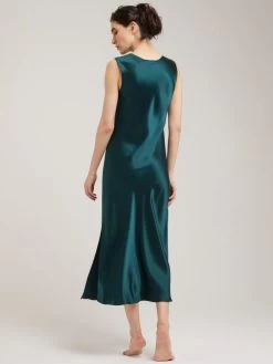 100% Seide Nachtkleid LEONA Lang Von Vivis -Modische Unterwäsche nachtkleid seide leona lang v00586 gruen vivis 3 1