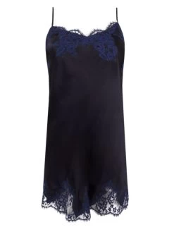 Seiden Negligé SPLENDEUR SOIE Von Lise Charmel 18 Seiden Negligé SPLENDEUR SOIE Von Lise Charmel -Modische Unterwäsche neglige seide alc1080 dunkelblau 5276 splendeur soie lise charmel 2