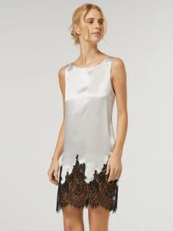 100% Seide Neglige LOTTIE Von Vivis -Modische Unterwäsche neglige seide kurz v00588 lottie silber vivis 2