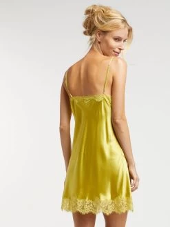 100% Seide Neglige LUANA Von Vivis -Modische Unterwäsche neglige seide luana v00128 senfgelb vivis 3