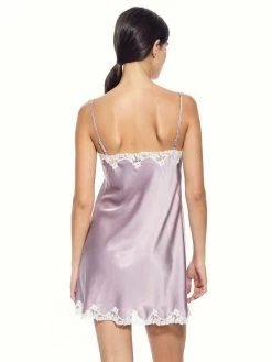 100% Seide Neglige SATIN + LACE Kurz Von Eva B. Bitzer -Modische Unterwäsche neglige seide satin lace flieder 29314478 eva b bitzer 2 1 7