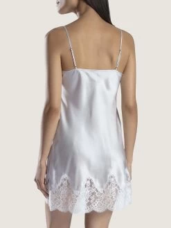 100% Seide Negligé SOIE D´AMOUR Von Aubade 32 100% Seide Negligé SOIE D´AMOUR Von Aubade -Modische Unterwäsche negligee seide silber ms40 soie d amour aubade 2