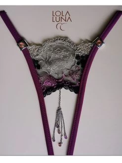 Lola Luna String VERANE OPEN Taupe-violett Ouvert -Modische Unterwäsche ouvert string verane open lola luna 1