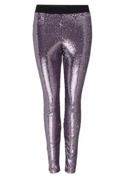 Pailletten Leggings STELLA PANTS Lila Von Room 24 -Modische Unterwäsche pailetten hose stella 21952 lila room24 4