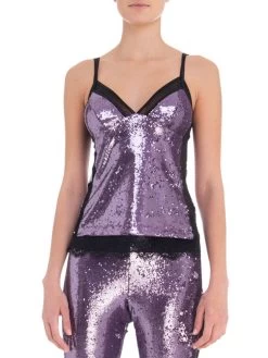 Pailletten Top STELLA TOP Lila Von Room 24 -Modische Unterwäsche pailetten top stella 21953 lila room24 2