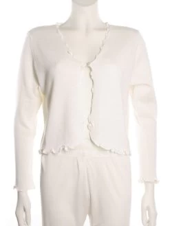 Cardigan ORCHIDEA Merino Von Paolucci -Modische Unterwäsche paolucci cardigan orchidea wollweiss