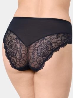 Hoher Slip Mit Spitze PEONY FLORALE Maxi By Triumph -Modische Unterwäsche peony florale hoher slip 10181758 schwarz triumph 2 1