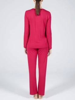 Modal Schlafanzug LAMPONE No. 1 Himbeer-rot Von Verdiani -Modische Unterwäsche pyjama modal magenta rot 4622 verdiani donna