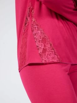 Modal Schlafanzug LAMPONE No. 2 Himbeer-rot Von Verdiani -Modische Unterwäsche pyjama modal magenta rot 4623 verdiani donna 4
