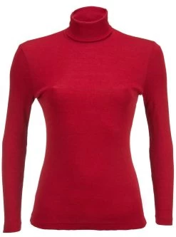 Merinowolle Seide ROLLKRAGEN SHIRT Von Artimaglia -Modische Unterwäsche rollkragen shirt wolle seide 29904 rot artimaglia 1