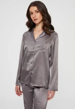 Seide Pyjama 2-tlg. SETA No. 9 Von Chiara Fiorini 24 Seide Pyjama 2-tlg. SETA No. 9 Von Chiara Fiorini -Modische Unterwäsche schlafanzug seide dunkelgrau gc180 chiara fiorini 3 1 2